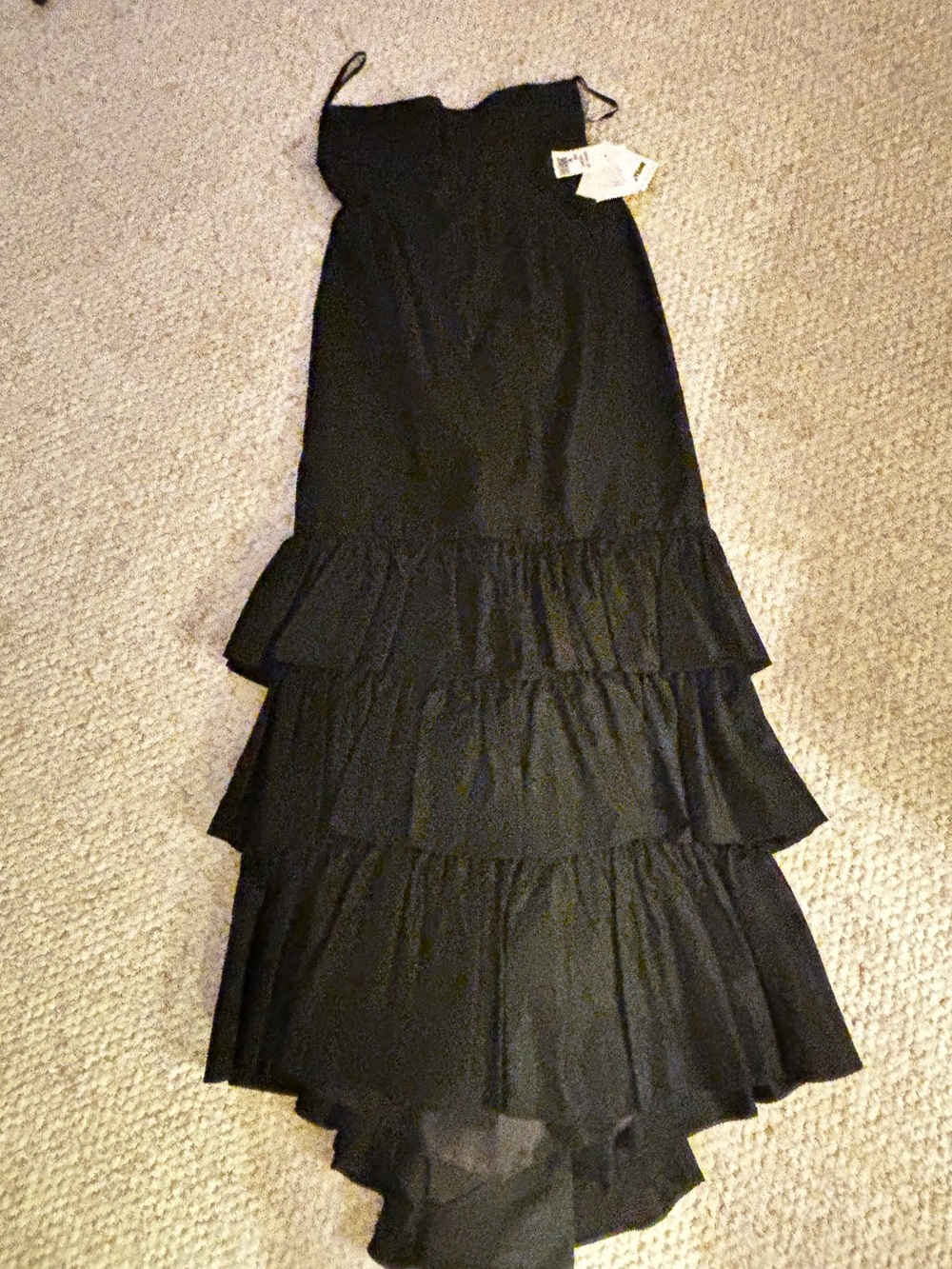 NWT Jessica McClintock size 8 Black strapless formal dress